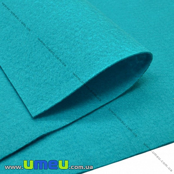 [Архів] Фетр м'який 1,3 мм, 20х30 см, 518 Бірюзовий (FLT-019449)