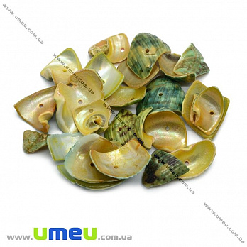 Скол (крошка) натуральный камень Перламутр желто-зеленый, 12-22 мм, 20 г (BUS-012621)