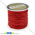 Нейлоновый шнур (для браслетов Шамбала), 1 мм, Красный, 1 м (LEN-003373)