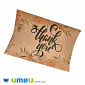 Збірна картонна коробочка, 12,5х8 см, Крафт, Thank you, 1 шт (UPK-042928)