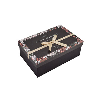 Подарункова коробка Прямокутна, 21х14х8 см, Чорна (UPK-060666)