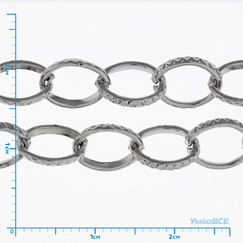 Ланцюг, Темне срібло, 8х6,5 мм (ZEP-009620)