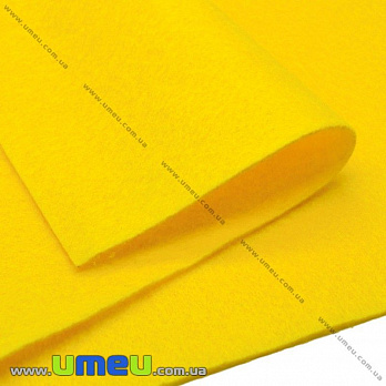 [Архів] Фетр м'який 1,3 мм, 20х30 см, 509 Жовтий (FLT-019422)