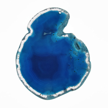 Зріз Агату, Синій, 80х64 мм (POD-020165)