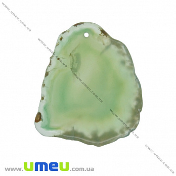 Зріз Агата, Смарагдовий, 54х47 мм (POD-022089)
