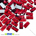 Кабошон пластиковый, Прямоугольный граненый, 10х5 мм, Красный, 1 шт (KAB-012310)