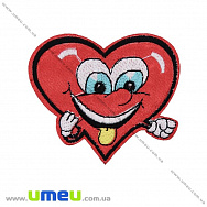 Термоаплікація дитяча Серце, 7х6 см, Червона (APL-020998)