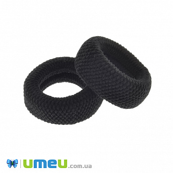 Резинка для волосся мікрофібра фактурна, 50 мм, Чорна (OSN-041716)