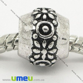 [Архів] Намистина PANDORA мет., 10х9 мм, Античне срібло (BUS-006475)