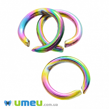 З'єднувальне колечко з нерж. сталі, 5 мм, 0,8 мм, Різнокольорове (STL-046934)