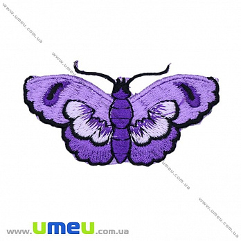 Термоаппликация Бабочка, 7,5х3,5 см, Фиолетовая, 1 шт (APL-020957)