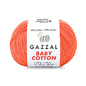 Пряжа Gazzal Baby Cotton №3459, 50 г, 165 м, Коралловая (YAR-060772)