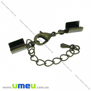 [Архів] Застібка-карабін з зажимами і подовжувачем, Антична бронза, 40 мм (ZAM-032316)