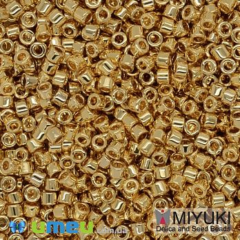 Бісер японський Miyuki Delica 11/0 DB31, Позолота 24 kt (BIS-049653)