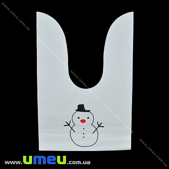 Подарочный пакетик Новогодний, 24х16 см, Белый (UPK-023428)