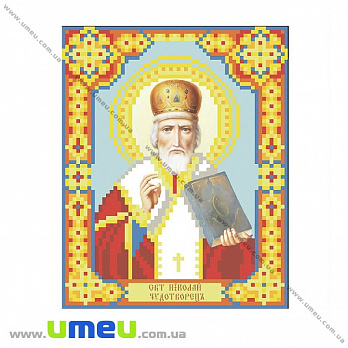Схема для виш. бісером VDV, Ікона Микола Чудотворець Т-239, 15х12 см (SXM-029382)