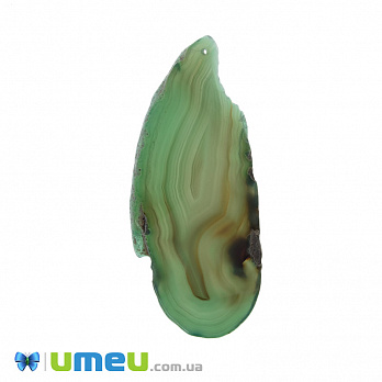 Зріз Агата, Зелений, 97х41 мм (POD-011994)