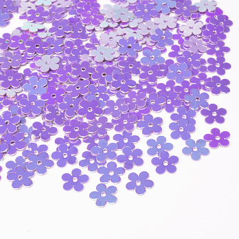 Паєтки Китай Квіти, 7 мм, Бузкові АВ (PAI-052900)