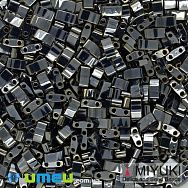 Бісер японський Miyuki HALF TILA №464, 5х2,3 мм, Мокрий асфальт, 5 г (BIS-046075)