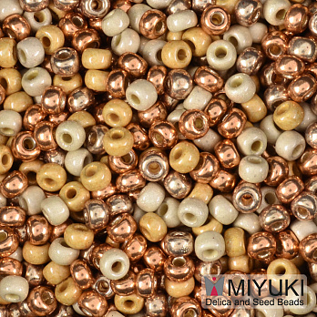 Бісер японський Miyuki круглий RR 8/0 №mix104, Помаранчевий (BIS-053190)