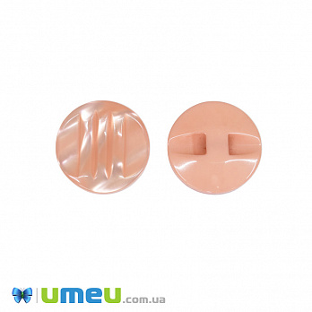 Гудзик пластиковий на півніжці тонований Круглий, 21 мм, Персиковий (PUG-046238)