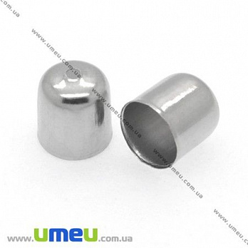 Колпачок металлический, 9х8 мм, Светлое серебро, 1 шт (OBN-008462)