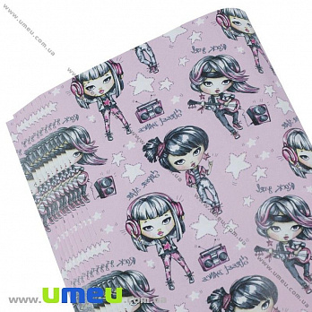 Упаковочная бумага Девочки, Розовая, 70х100 см, 1 лист (UPK-032725)