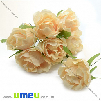 Роза тканевая большая, 40 мм, Персиковая, 1 шт (DIF-015037)