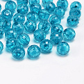 Бусины акриловые, Круглые граненые, 8 мм, Бирюзовые (BUS-054521)