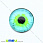 /p15246-kaboshon-stekl-s-printom-glaz-14-mm-biryuzoviy-krugliy/