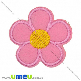 Термоаппликация Цветок, 5 см, Розовая, 1 шт (APL-017450)