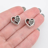 Намистини мет. Серце, 12х12х8 мм, Античне срібло (BUS-004237)