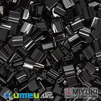 Бісер японський Miyuki TILA №401, 5х5 мм, Чорний (BIS-046041)