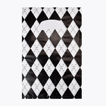 Подарочный пакетик, 30х20 см, Черно-белый (UPK-009135)