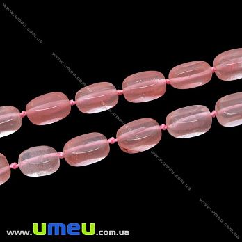 [Архів] Намистина натуральний камінь Кварц вишневий, 15х9х9 мм, прямокутна (BUS-035367)