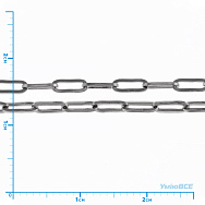 Ланцюг з нержавіючої сталі, 2,4 мм, Темне срібло, 1 м (ZEP-055314)
