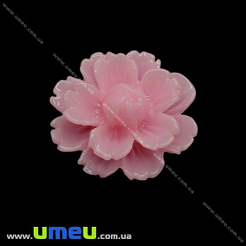 Кабошон з полімерної глини Квіточка рожевий, 13 мм (KAB-011739)