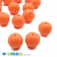 Намистина пластикова Кругла, 18 мм, Помаранчева (BUS-002886) Намистина пластикова Кругла, 18 мм, Помаранчева (BUS-002886)