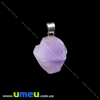 Підвіска з натурального каменю Аметист, 24х17х16 мм (POD-026099)