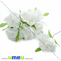 Роза тканевая большая, 40 мм, Белая, 1 шт (DIF-015035)
