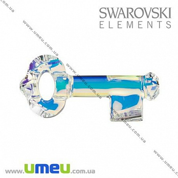Подвеска Swarovski 6919 Crystal AB, 30х14 мм, Ключ, 1 шт (POD-005615)