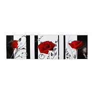 Набор для вышивания нитками, 6D Триптих Розы, 148х52 см (SXM-061221)