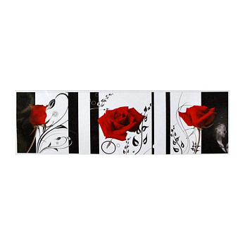 Набір для вишивання нитками, 6D Триптих Троянди, 148х52 см (SXM-061221)