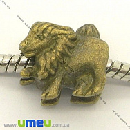 Намистина PANDORA мет. Лев, 14х12х9 мм, Антична бронза, 1 шт (BUS-006852)