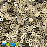 Пайетки Индия круглые плоские, 3 мм, Бронзовые (PAI-037541)