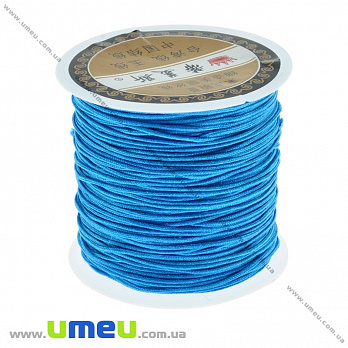 Нейлоновый шнур (для браслетов Шамбала), 1 мм, Голубой, 1 м (LEN-003375)