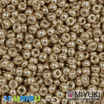 Бісер японський Miyuki круглий RR 8/0 №4204, Duracoat Galvanized, Золотистий (BIS-049837)