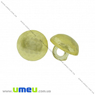 Гудзик пластиковий на ніжці Круглий, 10 мм, Жовтий, 1 шт (PUG-021493)
