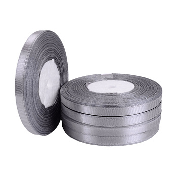 Атласна стрічка, 6 мм, Сіра (LEN-056728)