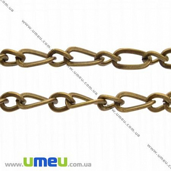 Ланцюг, Антична бронза, 8х4 мм (ZEP-008372)